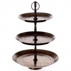 Метални подноси 3 етажа бронз 28Х46СМ