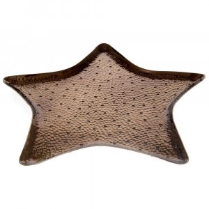 Метален поднос звезда бронз, 41СМ