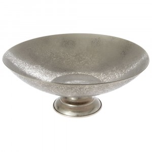 Метална купа столче сребро диаметър 38Х15СМ
