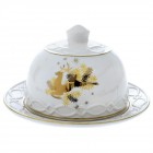 Коледен поднос с похлупак елени 22Х13СМ