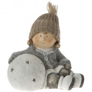 Фигурка полирезин, момиче с топка, 28х27х29 см