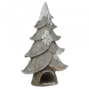 Фигурка елха, политезин, заснежена, 28х15х44 см