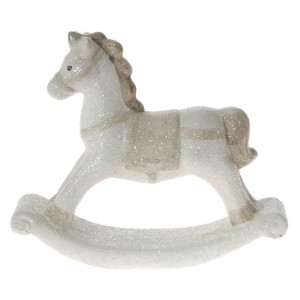 Конче на люлка, бяло, полирезин, 14х3х12 см