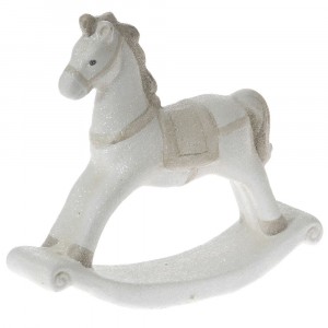 Конче на люлка, бяло, полирезин, 20х5х20 см