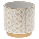 Кашпа керамика златна шарка  Φ10Χ10