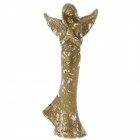 Ангел, злато и сребро напръскано, керамика, 10х6х23 см