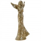 Ангел, злато и сребро напръскано, керамика, 12х9х30 см