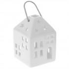Керамичен светилник къщичка,бял 7Χ6Χ11СМ
