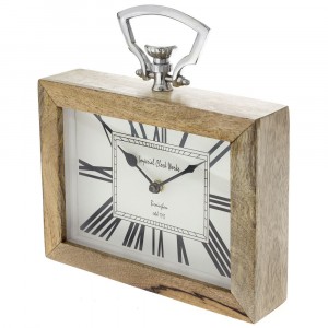 Часовник, дърво с метална дръжка, 22?5?24СМ