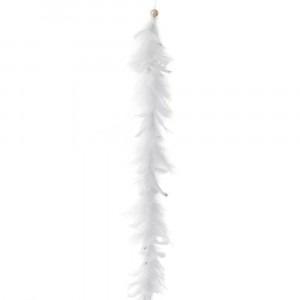 Гирлянд от пера и пух, снежно бяло, 150 см