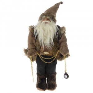 Дядо Коледа кафяви одежди 45CM