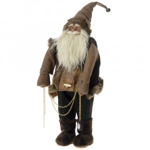Дядо Коледа кафяви одежди 60CM