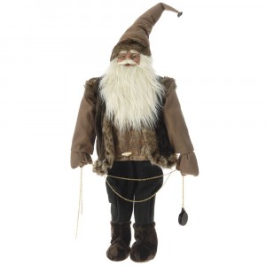 Дядо Коледа кафяви одежди 90CM