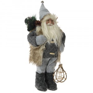 Дядо Коледа сиви дрехи 45CM