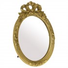 Огледало овал полирезин златен ефект 25Χ35