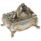 Кутия бижута полирезин сребърен ефект 15Χ12Χ11СМ