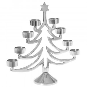 Свещник инокс за 8 свещи , 37Х35СМ