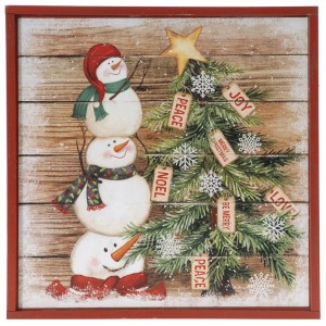 Картина дърво, снежковци пирамида, 20х20 см 