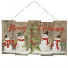 Пано за стена, снежковци, дърво, 52х28 см