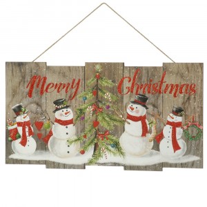 Пано за стена, снежковци, дърво, 52х28 см