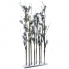 Коледни заснежени клонки на поставка с LED светлина