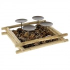 Коледен свещник дърво със шишарки, 34Х34Х12СМ