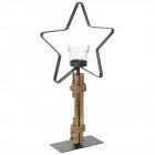 Коледен свещник звезда с дърво, 25Х8Х45СМ
