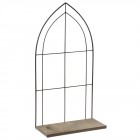 Поставка за цветя, имитация на прозорец, метал и дърво, 30?13?58СМ