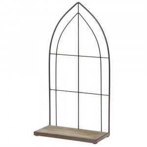 Поставка за цветя, имитация на прозорец, метал и дърво,  39?17?75СМ