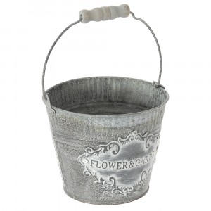  Метална кофа сива 2