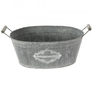 Метална кашпа елипса,  30Х23Х14СМ