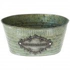 Метален панер овал зелен 2