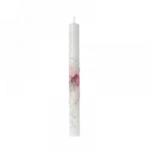 Свещ колона, гравюра- роза