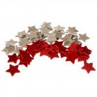 Кадифени звезди бяло червено, к-т от 60бр, 4СМ