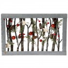 Декорация рамка дърво с коледна украса 47Х30СМ