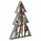 Декорация елха дърво с коледна украса 50СМ