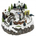 Коледна сцена със светлина и музика, 25х21х20 см