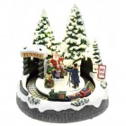 Коледна сцена с музика и светлина, 19х18х20 см