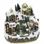 Коледна сцена с музика и светлина, 25х19х23 см