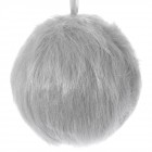 Декоративна топка , косъм, сребро, Ф 12 см