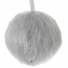 Декоративна топка , косъм, сребро, Ф 10 см