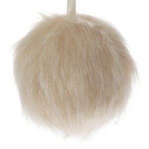 Висяща топка от мъх, беж, Ф 10 см