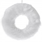 Венец от мъх и пера, бял Ф 51 см