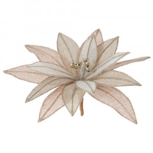 Коледна звезда двуцветна от зебло, 22 см