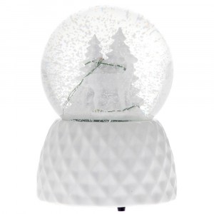 Преспапие бяло,музика и светлина, 12Х18СМ