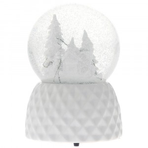 Преспапие бяло, музика и светлина, 12Х18СМ