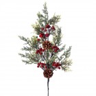 Елхова клонка с шишарка и боровинки, 70 см