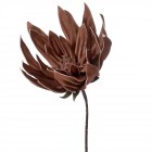 Стрък хризантема, св.кафява, силиконова, 75 см