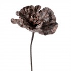 Цвете силиконово, кафе, 70 см