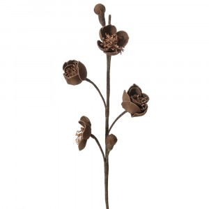 Стрък лютиче, силиконово, кафе, 70 см